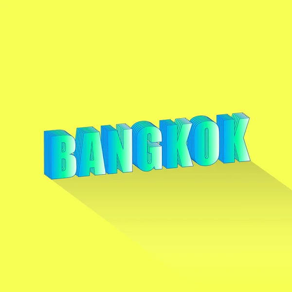 Texto Bangkok com efeito isométrico 3d — Fotografia de Stock