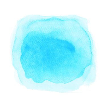 beyaz arkaplanda mavi suluboya