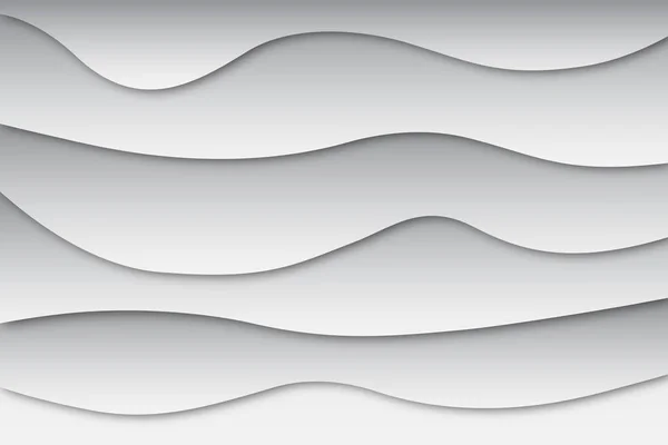 Абстрактний сірий і білий фон з хвильовим візерунком — стоковий вектор