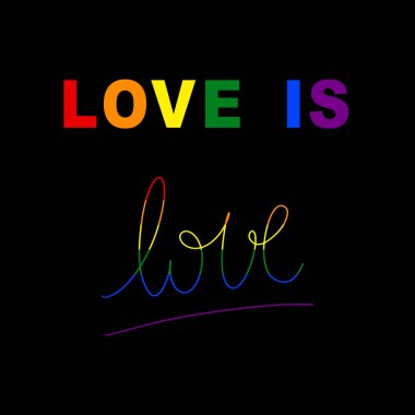Gökkuşağı aşk LGBT bayrağı aşk kelime