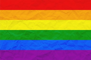 LGBT gurur bayrağı veya kırılmış kağıt Rainbow gurur bayrağı