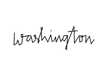Beyaz arka planda Washington el yazısı