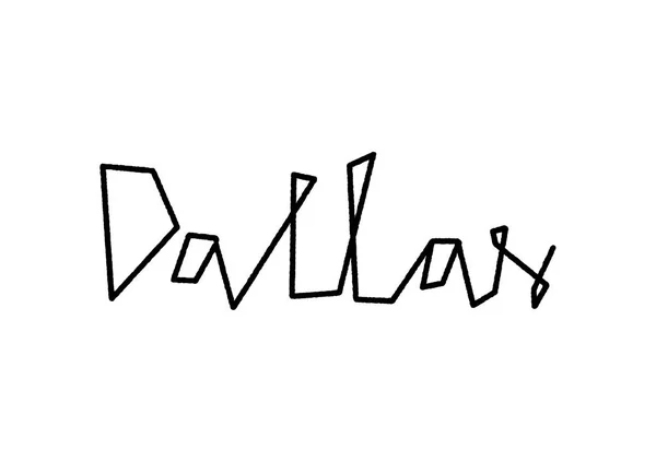 Dallas handschrift auf weißem hintergrund — Stockvektor