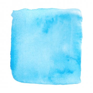 beyaz arkaplanda mavi suluboya