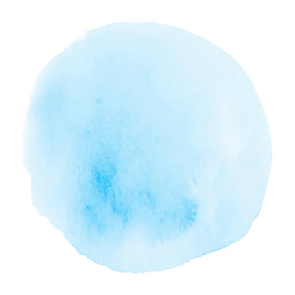白い背景の青い丸水彩 — ストックベクタ