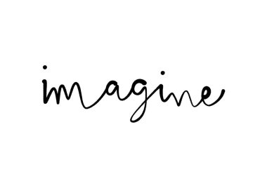 Beyaz arka plan üzerinde el yazısı düşünün