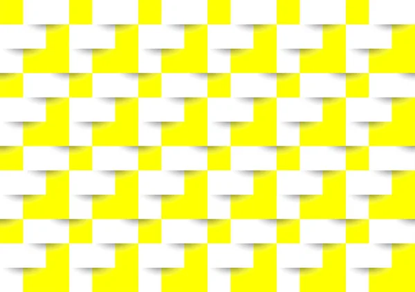 Fond géométrique jaune et blanc — Image vectorielle