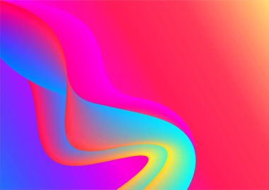 Renkli arka planile soyut dalgalı çizgiler deseni