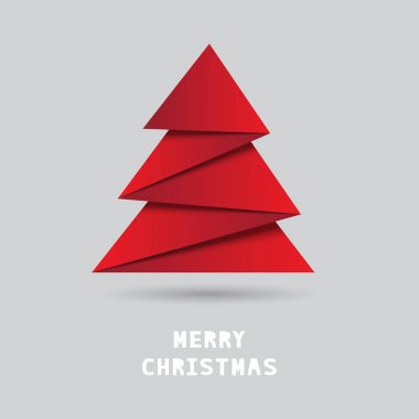 Origami tarzı noel ağacı