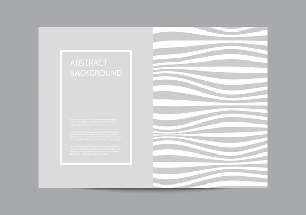 Fondo abstracto con patrón de líneas onduladas sobre fondo gris — Vector de stock