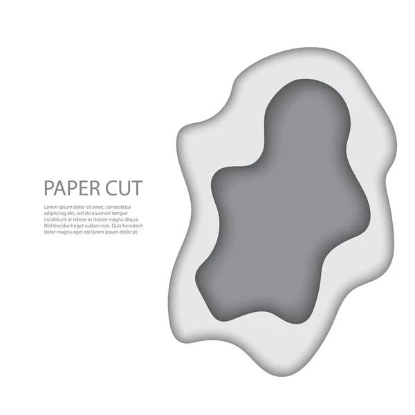 Grå och vitt papper skär former — Stock vektor