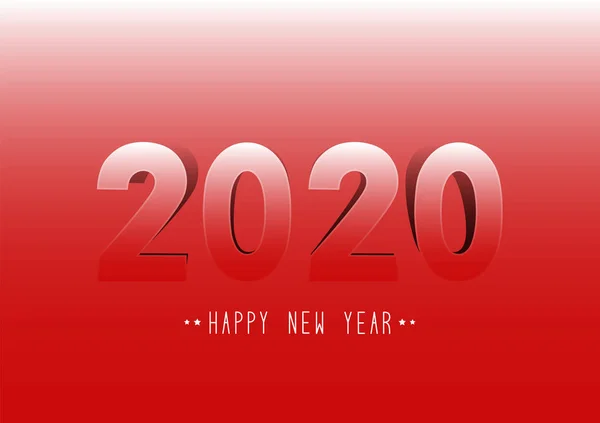 Bonne année 2020 logo texte design — Image vectorielle