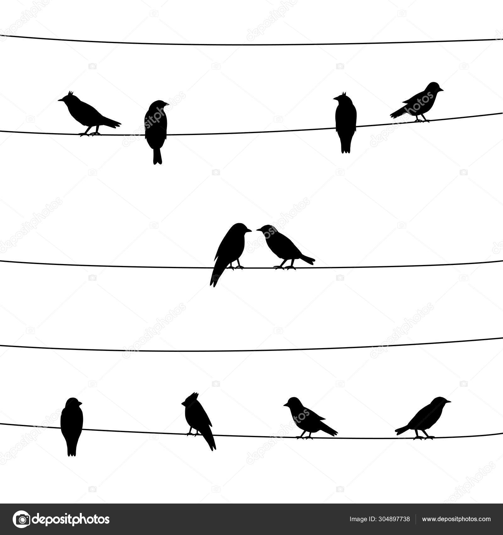 bird on a wire silhouette