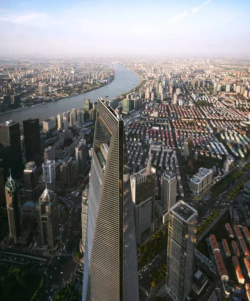 Shanghai World Financial Center and modern buildings — Stock Photo, Image