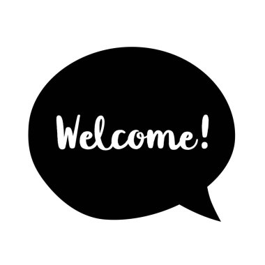 Hoş geldin alıntısıyla konuşma balonu