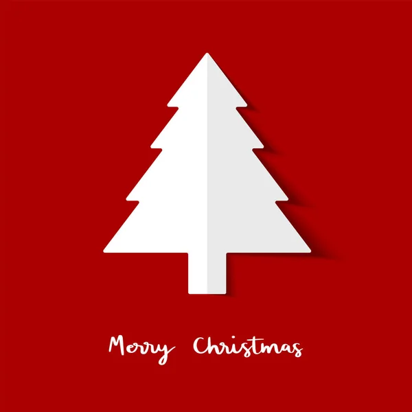 Christmas tree paper cut — Stock Vector
