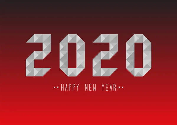 新年快乐 2020 标志文本设计 — 图库矢量图片