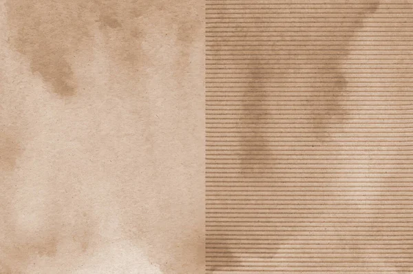 Warna Air Coklat Atas Kertas Dan Kardus Bergelombang — Stok Foto