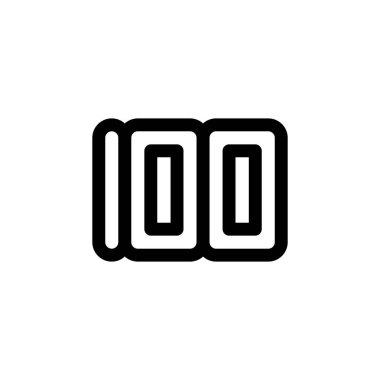 Beyaz arkaplanda 100 numaralı simge tasarımı. Vektör illüstrasyonu.