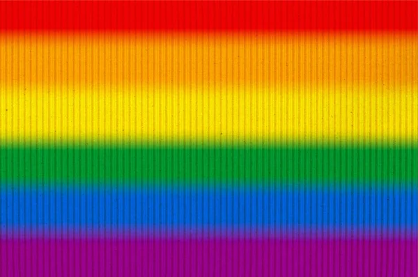 Lgbt Vlajka Hrdosti Nebo Rainbow Vlajka Hrdosti Vlnité Lepenky Užitečné — Stock fotografie