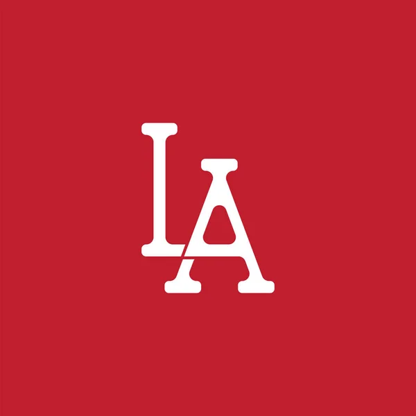 Lettre Blanche Icône Logo Initial Sur Fond Rouge Éléments Modèle — Image vectorielle