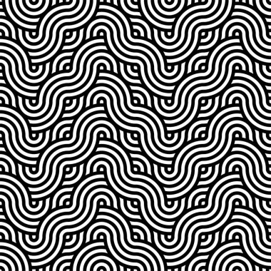 Siyah ve beyaz pürüzsüz bir arka plan. Geometrik şekiller. Vektör illüstrasyonu.