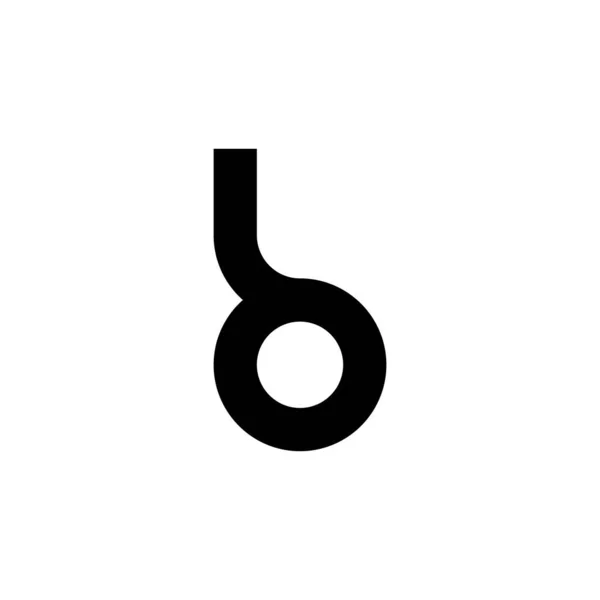 Svart Bokstav Första Logotyp Ikon Moderna Typografiska Formgivningselement — Stock vektor