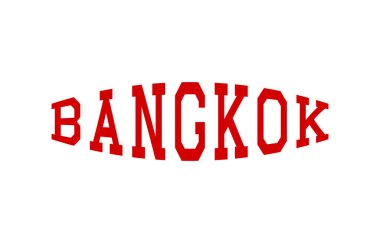 Bangkok tipografi tasarım elementleri. Vektör illüstrasyonu.