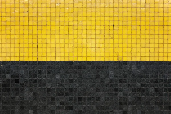 Mur Géométrique Noir Jaune Hong Kong — Photo