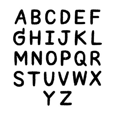 Beyaz arka planda kaligrafi alfabesi. Tasarım için el yazması yazı tipi. 