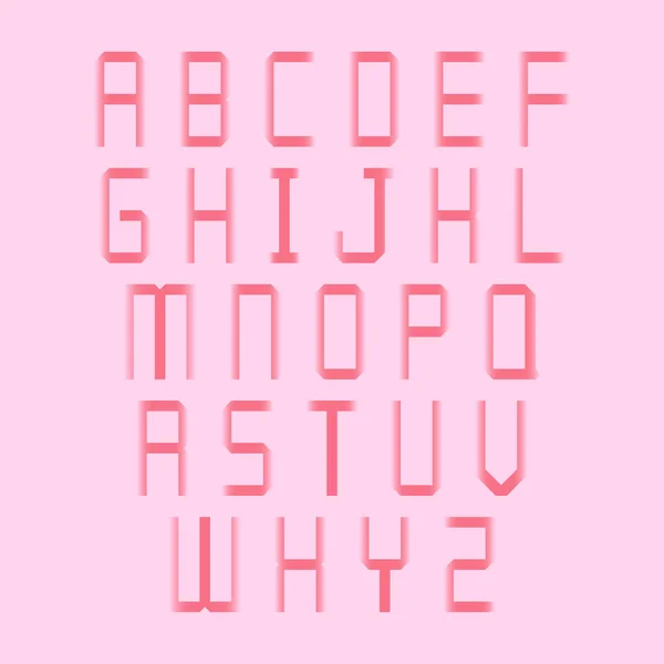 Różowe Litery Alfabetu Ilustracja Wektora — Wektor stockowy