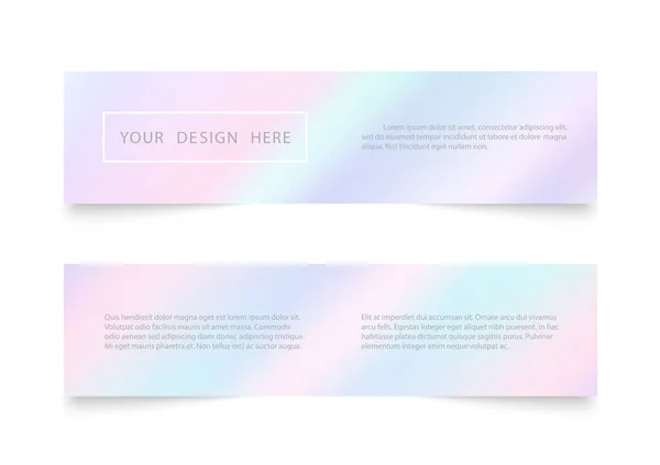 Pastel Renklerde Web Pankartı Tasarımı Vektör Illüstrasyonu — Stok Vektör