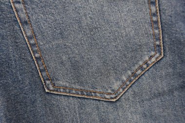 Mavi kot kot doku / dikiş cep arka plan ile pattern