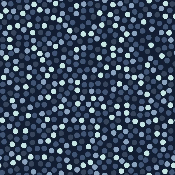 Colorant bleu indigo partout motif à pois — Image vectorielle
