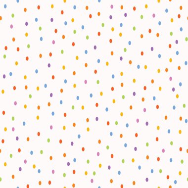 El boyalı küçük gökkuşağı nokta konfeti . Kesintisiz yineleme deseni.