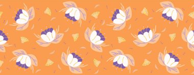 El boyalı küçük ölçekli çiçek vektör dikişsiz desen.