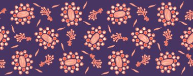 El boyalı büyük ölçekli çiçek vektör dikişsiz desen