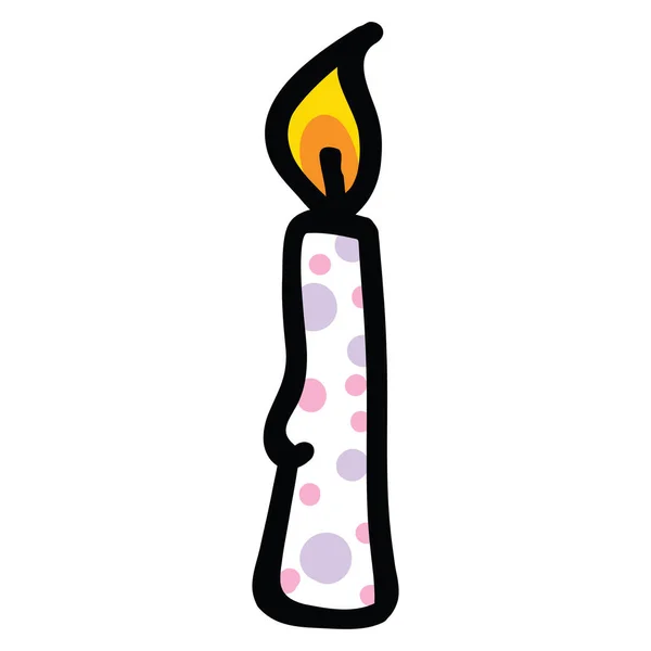 Roztomilé pastelové narozeninové svíčky kreslené vektorové ilustrace. — Stockový vektor