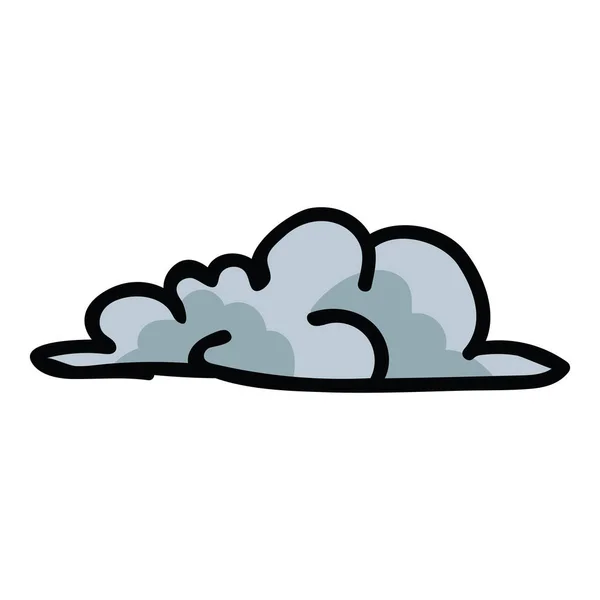 Bonito pequeno céu nublado desenho animado vetor ilustração motivo definido. Mão desenhada nuvem escura ícones do blog clima . —  Vetores de Stock