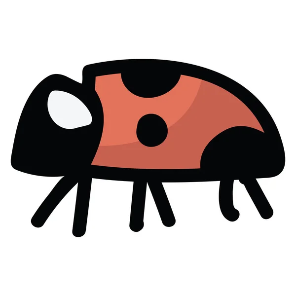 Симпатичный ladybug мультик набор векторных иллюстраций. Иконки блога садовых насекомых. ladybug графики . — стоковый вектор