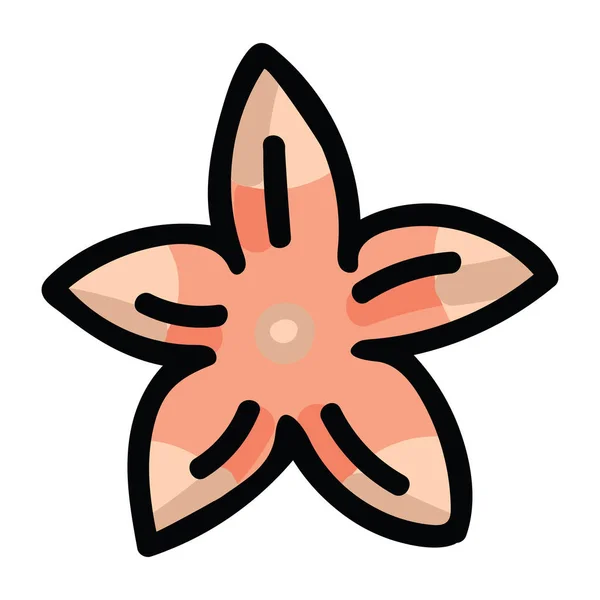 Söt apelsin Starfish set tecknad vektor illustration motiv set. Hand dras isolerade akvarium ryggradslösa fauna Elements ClipArt för Ocean varelse blogg, Sea Life Graphic, nautiska webb knappar. — Stock vektor