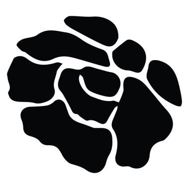 Sevimli tek renkli küçük gül siluetkarikatür vektör illüstrasyon motifseti. Bahçe blogu için el çizilmiş siyah ve beyaz çiçek elemanları clipart.