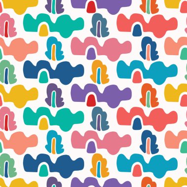 Soyut organik şekiller kesip. Vektör deseni sorunsuz arka plan.