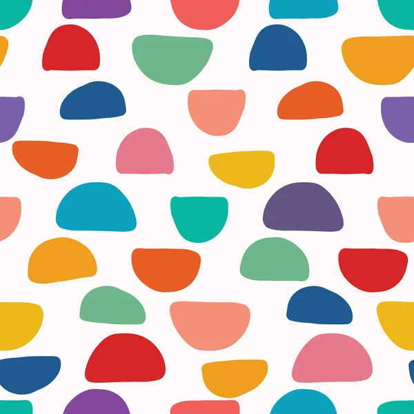 Soyut organik şekiller kesip. Vektör deseni sorunsuz arka plan. El kağıt kesme matisse tarzı. Kolaj grafik illüstrasyon. Trendy ev dekorasyonu, çocuk moda baskı, duvar kağıdı. Eğlenceli yarım daireler