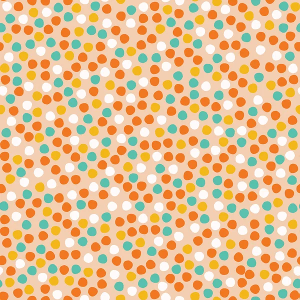 Absztrakt organikus vágott hülye körökben. Vektoros minta zökkenőmentes hátteret. Kézzel rajzolt textúrájú stílus. Polka dot konfetti Sprinkles grafikus illusztráció. Party ünnepi dekoráció. — Stock Vector