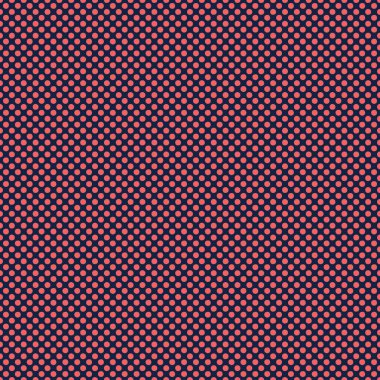Lacivert kırmızı polka nokta daireler. Vektör deseni sorunsuz arka plan. Elle çizilmiş doku stili. Küçük küçük noktalı illüstrasyon. Trendy deniz ev dekorasyonu.