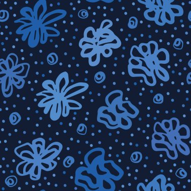 Soyut organik çiçek şekilleri kesip. Vektör deseni sorunsuz arka plan. El kağıt kesme matisse tarzı. Kolaj grafik illüstrasyon. Trendy ev dekorasyonu, moda baskı, konfeti çiçek duvar kağıdı.