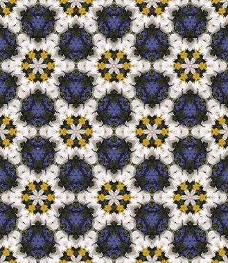 Soyut renkli kaleydoskop dikişsiz desen. Geometrik çiçek vektör arka plan. Mozaik mandala grafik tasarım swatch. Süs dekoratif desenli karo. Ev dekorasyonu, sarma, boho duvar kağıdı