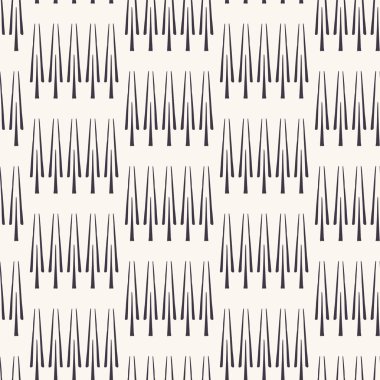 Ağaç motifi etnik satır scandi tarzı. Vektör dikişsiz desen. Halk sanatı geometrik doğa tekstil swatch. Modern tek renkli ev dekorasyonu. İzole motif. Trendy basit noel şenlikli baskı her yerinde