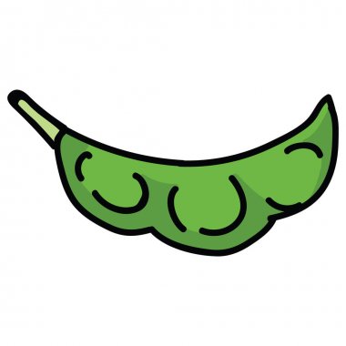 Sevimli edamame japon çerez illüstrasyon. El çizilmiş soya fasulyesi gıda clipart. 